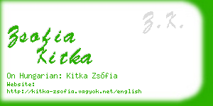 zsofia kitka business card